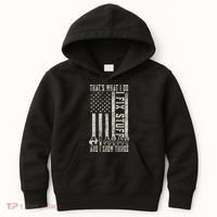 That's What I Do I Fix Stuff And I Know Things American Flag Kids Hoodie thumb 0