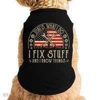 That's What I Do I Fix Stuff And I Know Things American Flag Doggie Tank thumb 0