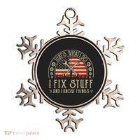 That's What I Do I Fix Stuff And I Know Things American Flag Ornament thumb 0