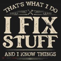 That's What I Do I Fix Stuff And I Know Things Funny Saying Apron thumb 3