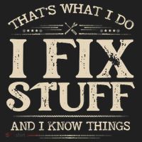 That's What I Do I Fix Stuff And I Know Things Funny Saying Golf Towel thumb 3