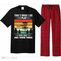 That's What I Do I Play Disc Golf And I Know Things Sport Gift Pajama Set thumb 0