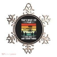 That's What I Do I Play Disc Golf And I Know Things Sport Gift Ornament thumb 0