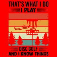 That's What I Do I Play Disc Golf And I Know Things Sport Gift Santa Hat thumb 1