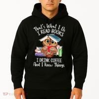 Thats What I Do I Read Books I Drink Coffee Funny Hoodie thumb 2