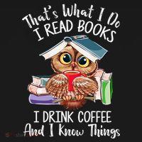 Thats What I Do I Read Books I Drink Coffee Funny Women's Hoodie thumb 2