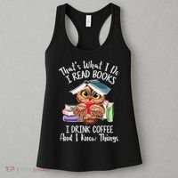 Thats What I Do I Read Books I Drink Coffee Funny Women's Tank Top thumb 3