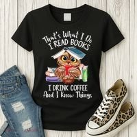 Thats What I Do I Read Books I Drink Coffee Funny Women's T-Shirt thumb 3