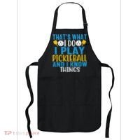 That's What I Do I Play Pickleball & Know Things, Funny Gift Apron thumb 0