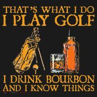 That's What I Do I Play Golf I Drink Bourbon & I Know Things Women's Hoodie thumb 2