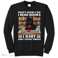 That What I Do I Read Books I Knit A Funny Cat Knitting Gift Sweatshirt thumb 0