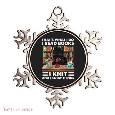 That What I Do I Read Books I Knit A Funny Cat Knitting Gift Ornament