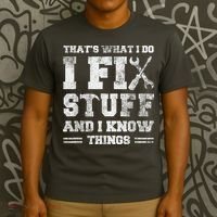 That's What I Do I Fix Stuff And I Know Things Funny Saying T-Shirt thumb 3