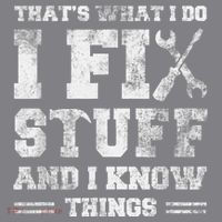 That's What I Do I Fix Stuff And I Know Things Funny Saying Women's Hoodie thumb 2