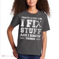 That's What I Do I Fix Stuff And I Know Things Funny Saying Kids T-Shirt thumb 2