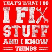 That's What I Do I Fix Stuff And I Know Things Funny Saying Santa Hat thumb 1