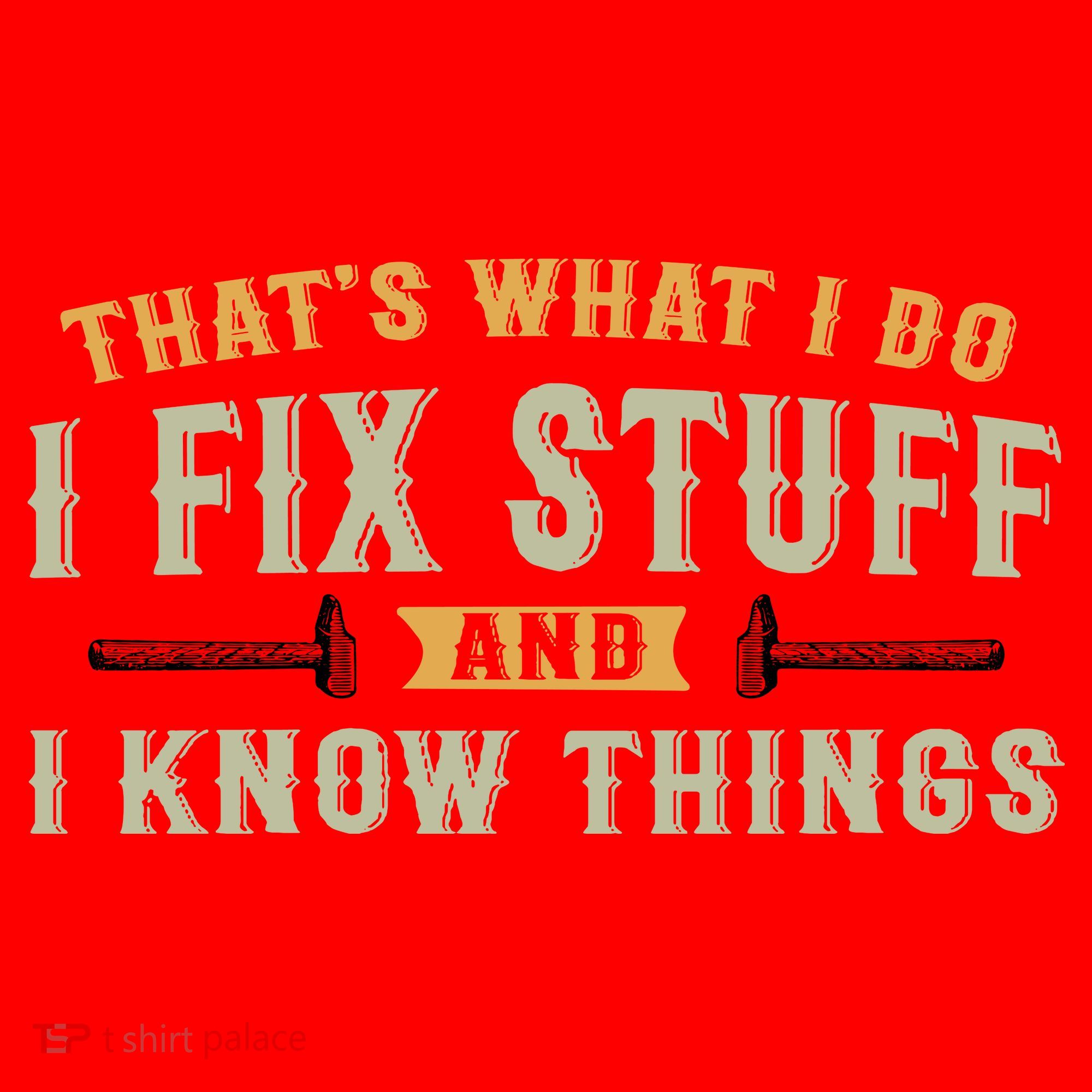 Thats What I Do I Fix Stuff And I Know Things Funny Saying Santa Hat