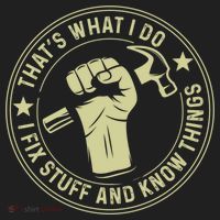 That's What I Do I Fix Stuff And I Know Things Handy Gift Beanie thumb 2