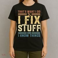 That's What I Do I Fix Stuff And I Know Things Retro Vintage T-Shirt thumb 4