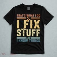 That's What I Do I Fix Stuff And I Know Things Retro Vintage T-Shirt thumb 5