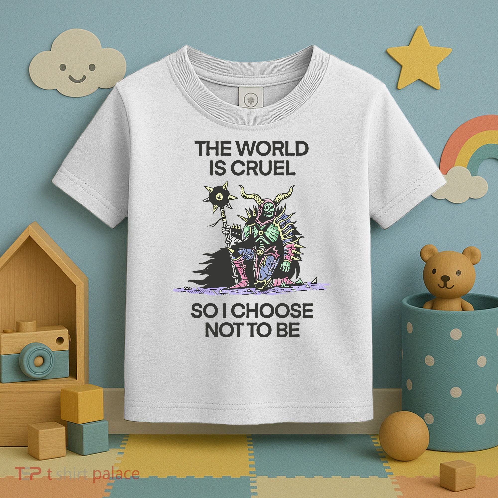 The World Is Cruel So I Choose Not To Be Toddler T-Shirt