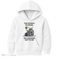 The World Is Cruel So I Choose Not To Be Kids Hoodie thumb 0