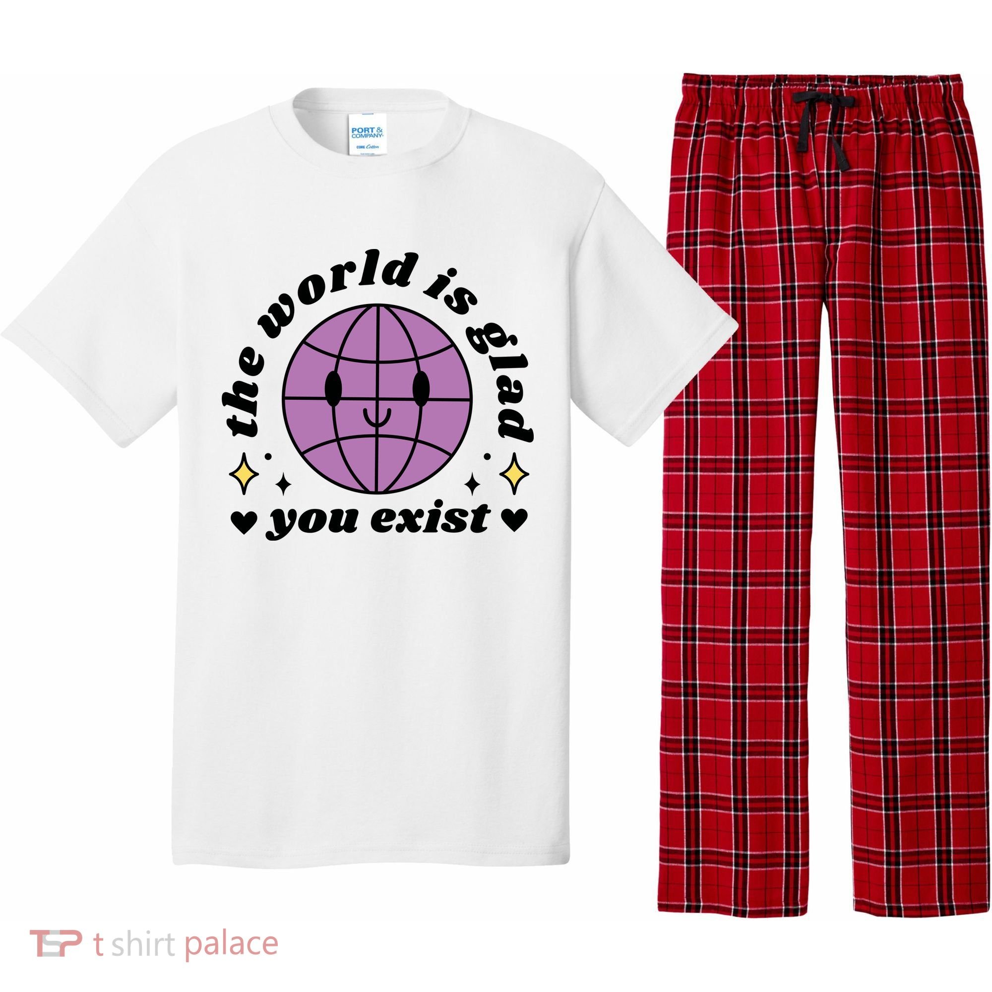 The World Is Glad You Exist Mental Health Pajama Set
