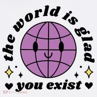 The World Is Glad You Exist Mental Health Women's Hoodie thumb 2