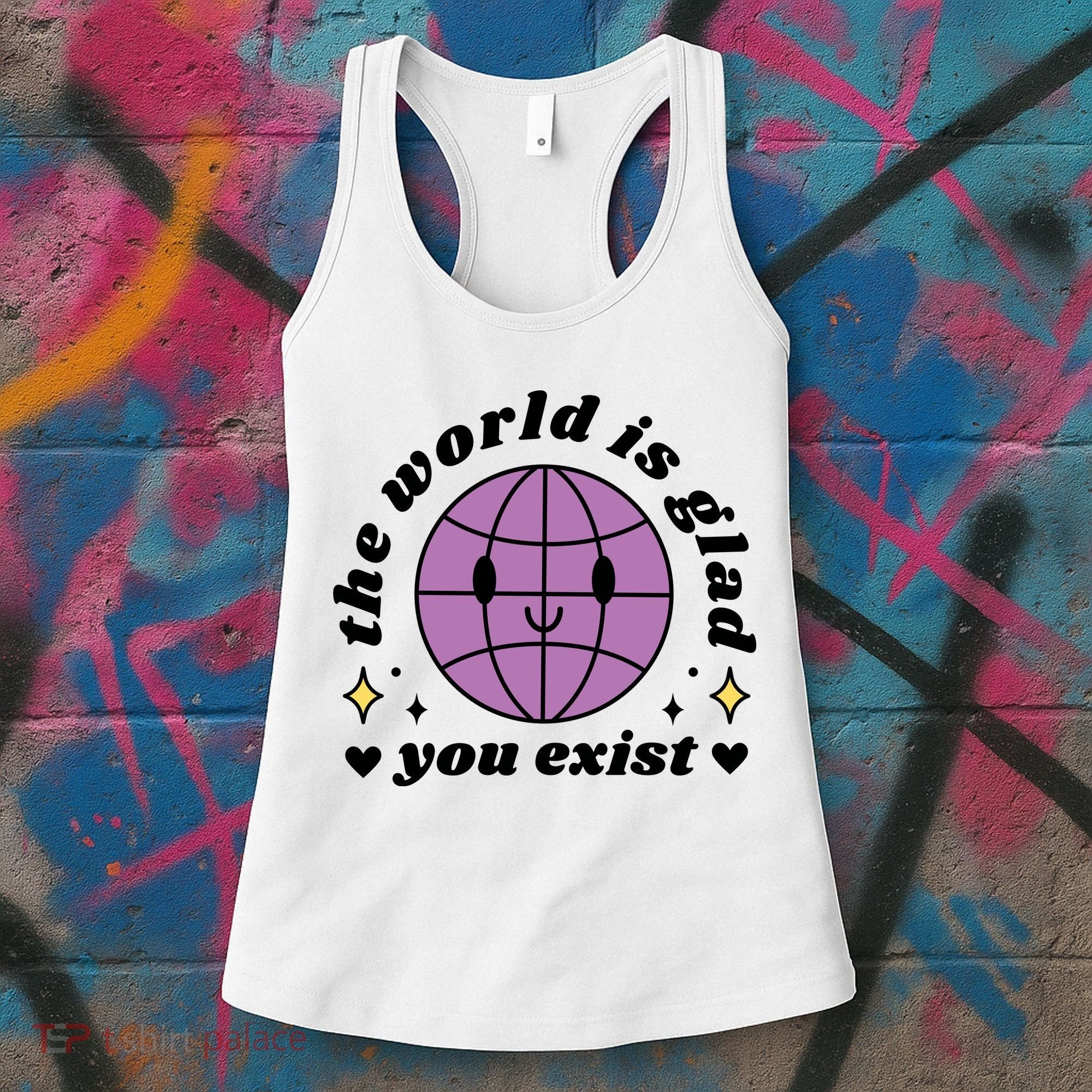 The World Is Glad You Exist Mental Health Women's Tank Top