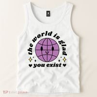The World Is Glad You Exist Mental Health Tank Top thumb 2