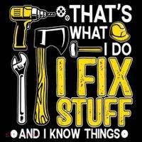 That's What I Do I Fix Stuff And I Know Things Funny Saying Women's Hoodie thumb 2
