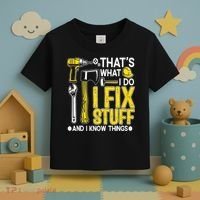 That's What I Do I Fix Stuff And I Know Things Funny Saying Toddler T-Shirt thumb 3