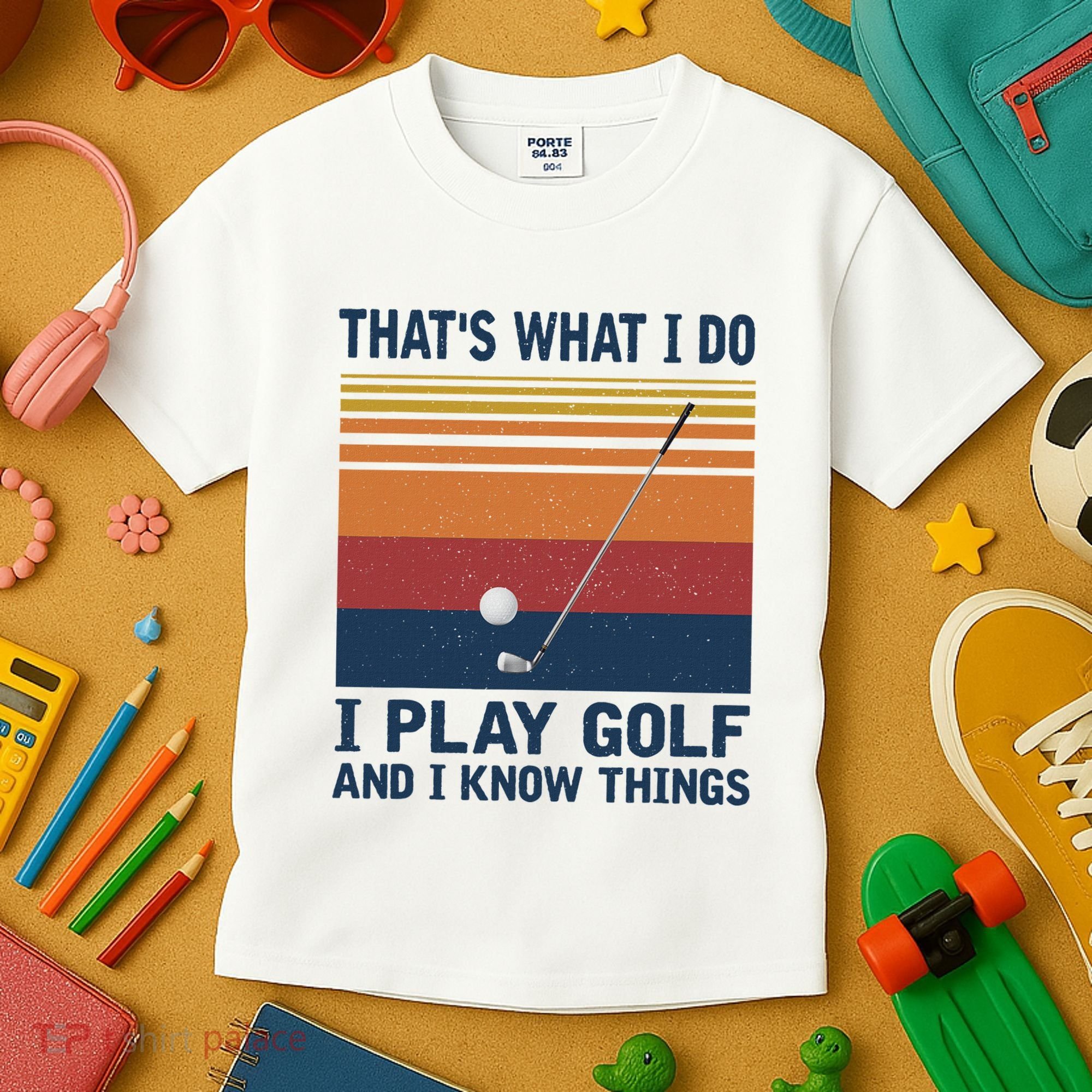 ThatS What I Do I Play Golf And I Know Things Kids T-Shirt