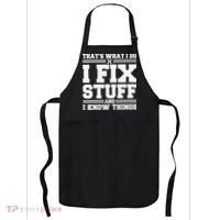 That's What I Do I Fix Stuff And I Know Things Funny Saying Apron thumb 0