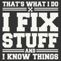 That's What I Do I Fix Stuff And I Know Things Funny Saying Ornament thumb 1