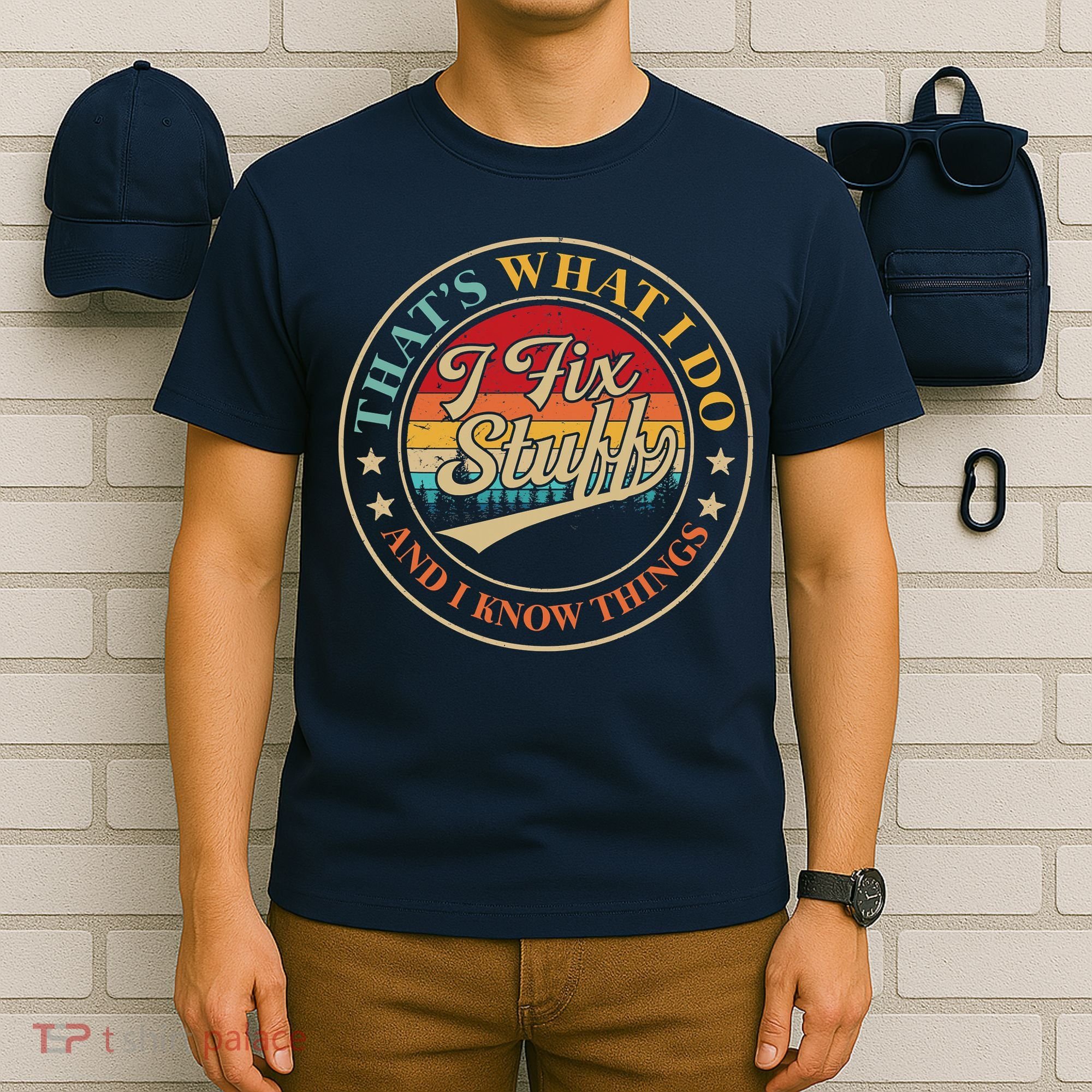 That's What I Do I Fix Stuff And I Know Things Retro Vintage T-Shirt