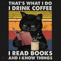 That's What I Do I Drink Coffee I Read Books Retro Black Cat Baby Bodysuit thumb 2