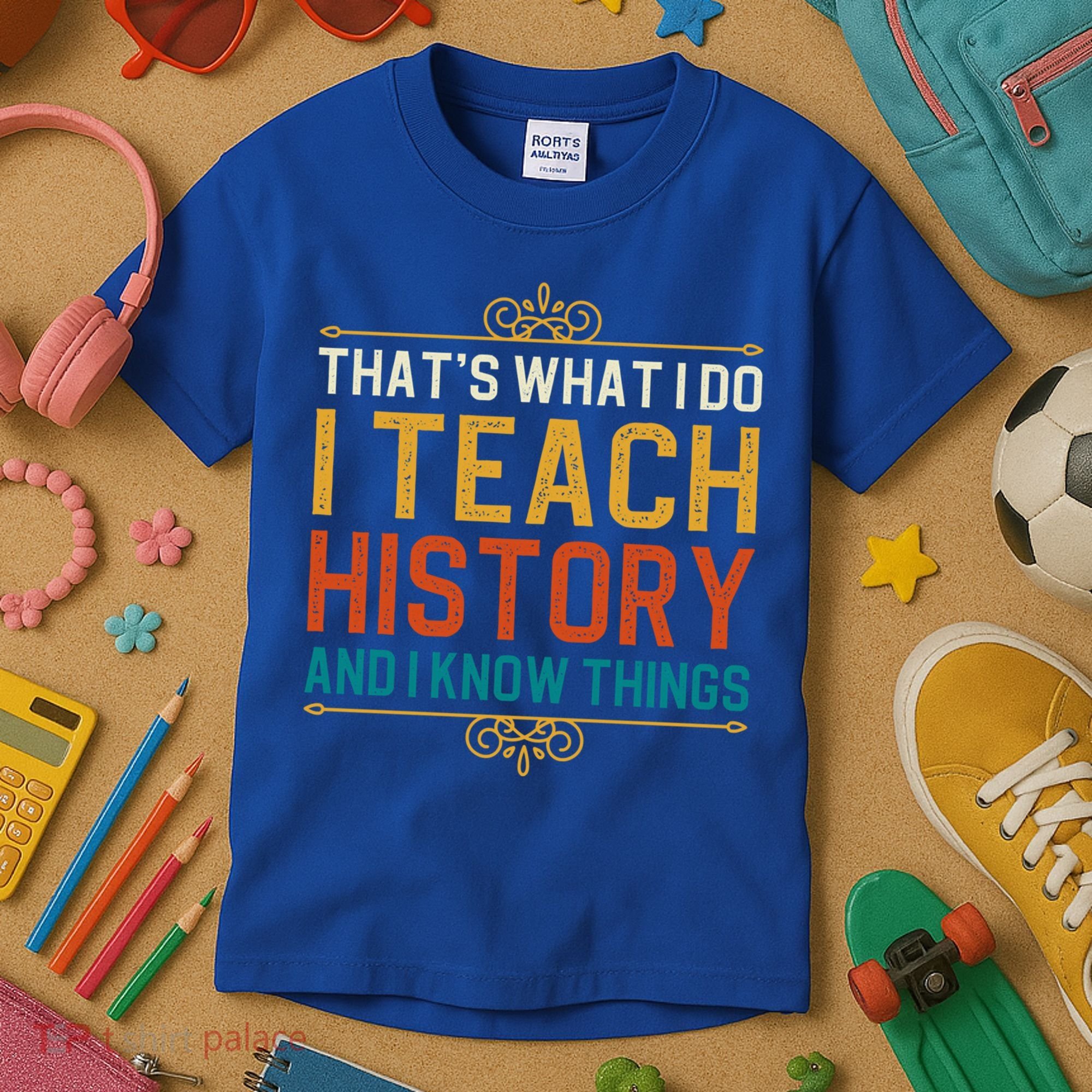 That's What I Do I Read History And I Know Things Teacher Gift Kids T-Shirt