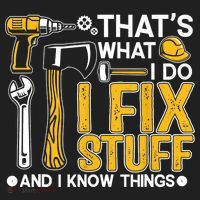 That's What I Do I Fix Stuff And I Know Things Funny Saying Golf Towel thumb 3