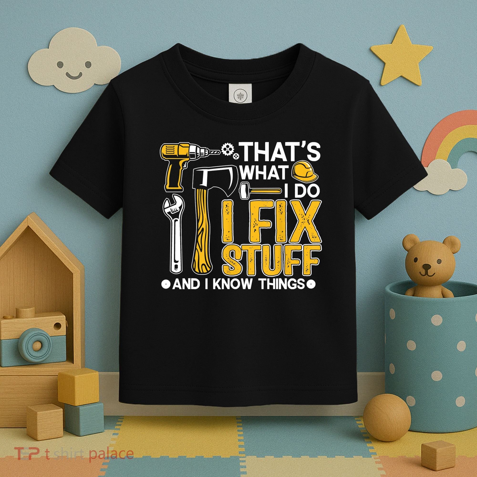 That's What I Do I Fix Stuff And I Know Things Funny Saying Toddler T-Shirt