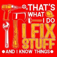 That's What I Do I Fix Stuff And I Know Things Funny Saying Santa Hat thumb 1