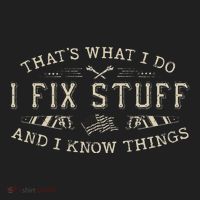 ThatS What I Do I Fix Stuff And I Know Things Funny Dad Beanie thumb 2