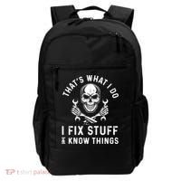 That's What I Do I Fix Stuff And I Know Things Mechanic Gift Backpack thumb 0
