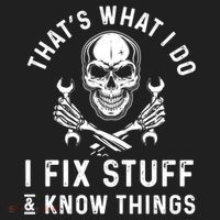 That's What I Do I Fix Stuff And I Know Things Mechanic Gift Beanie thumb 2