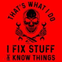 That's What I Do I Fix Stuff And I Know Things Mechanic Gift Santa Hat thumb 1