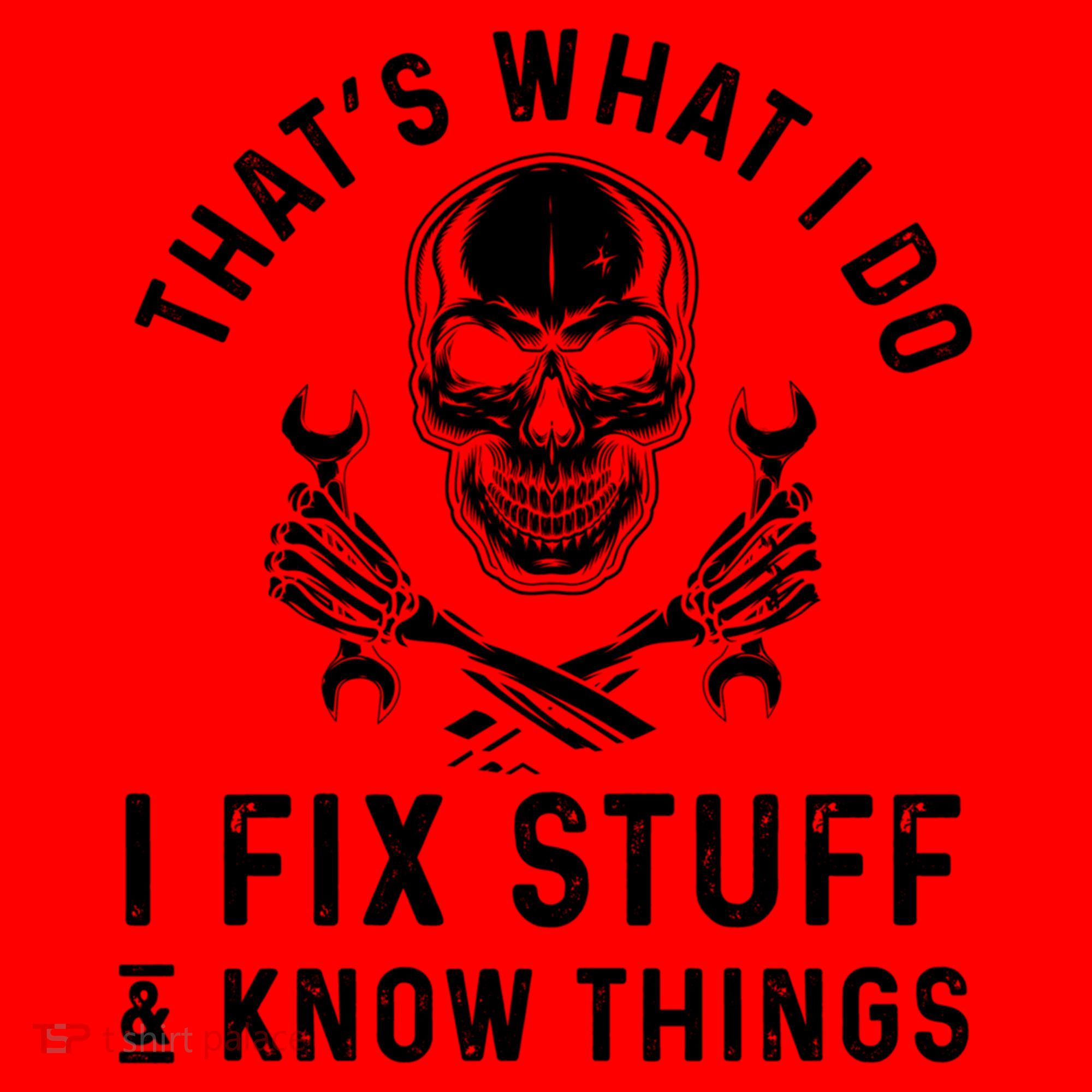That's What I Do I Fix Stuff And I Know Things Mechanic Gift Santa Hat