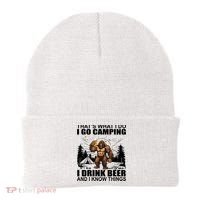 Thats What I Do I Go Camping I Drink Beer And I Know Things Beanie thumb 0