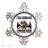 Thats What I Do I Go Camping I Drink Beer And I Know Things Ornament thumb 0