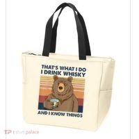 That's What I Do I Drink Whiskey And I Know Things Bear Tee Tote Bag thumb 3
