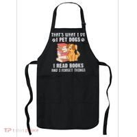 That's What I Do I Pet Dogs I Read Books & I Forget Things Apron thumb 0